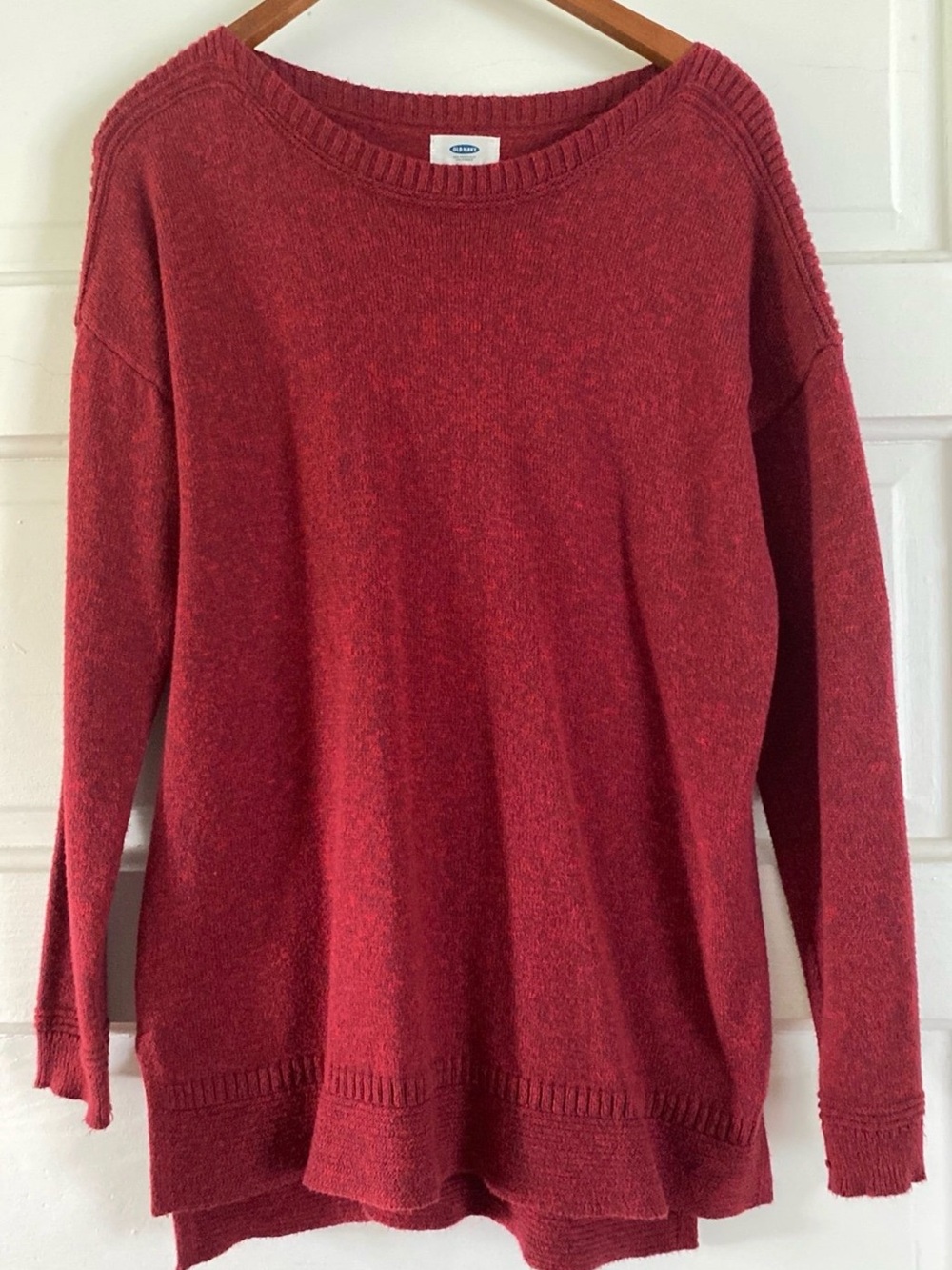 Old Navy Red Crewneck Sweater - Soft Knit Pullover